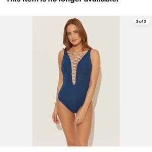 Bleu by Rod Beattie Blue Strappy One-Piece Swimsuit Women's Size 18W